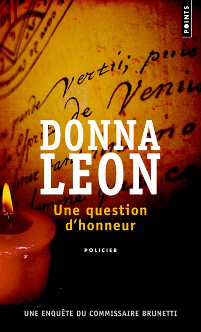 Couverture du livre « Une question d'honneur : roman » de Donna Leon, librairie Les Contes Infusés à Corte