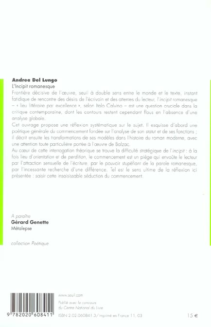 Quatrième de couverture de « POETIQUE, N  136 »