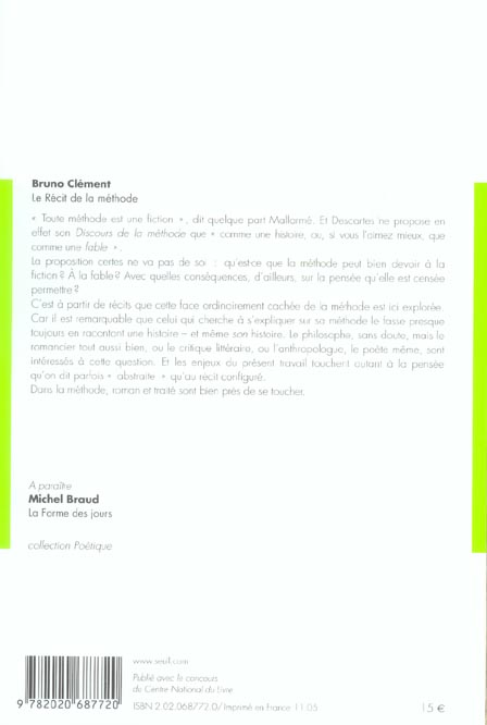 Quatrième de couverture de « POETIQUE, N  144 »