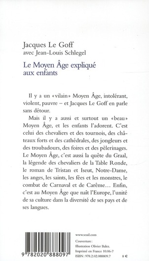 Quatrième de couverture de « Le Moyen âge expliqué aux enfants »