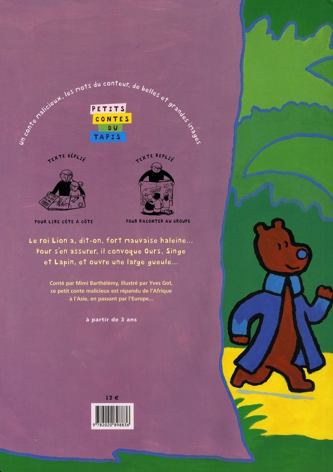 Quatrième de couverture de « LE LION QUI AVAIT MAUVAISE HALEINE »