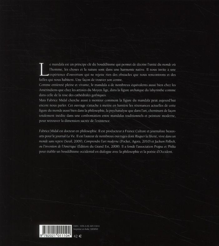 Quatrième de couverture de « Mandalas : retrouver l'unité du monde »