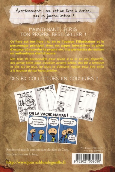 Quatrième de couverture de « Journal de bord d'un parfait dégonflé »