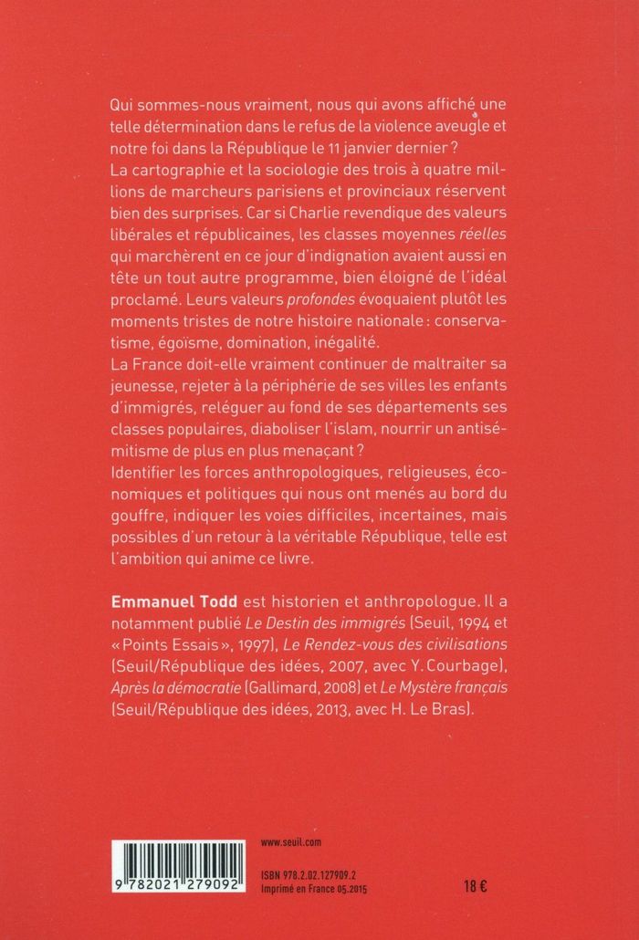 Quatrième de couverture de « Qui est Charlie ? : sociologie d'une crise religieuse »