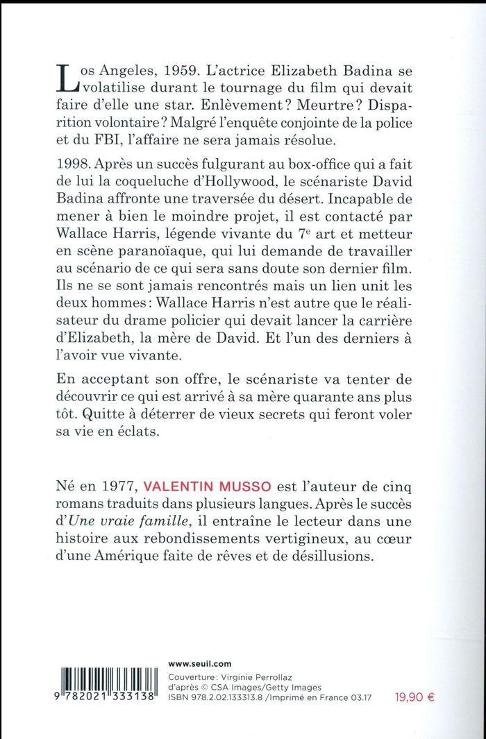 Quatrième de couverture de « La femme à droite sur la photo : roman »