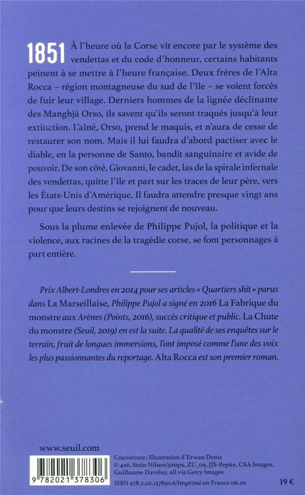 Quatrième de couverture de « Alta Rocca : roman »
