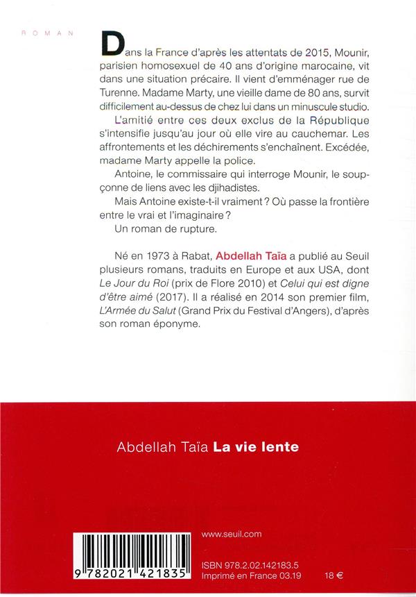 Quatrième de couverture de « La vie lente : roman »