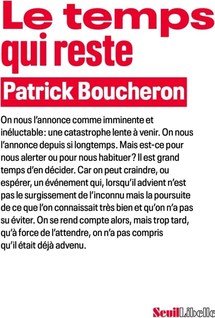 Couverture du livre « Le temps qui reste » de Patrick Boucheron, librairie Les Contes Infusés à Corte