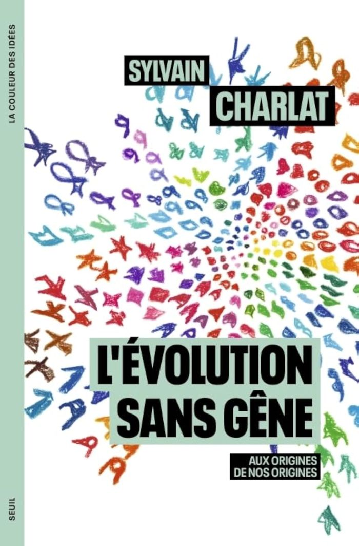Couverture du livre « L'évolution sans gêne : aux origines de nos origines » de Sylvain Charlat, librairie Les Contes Infusés à Corte