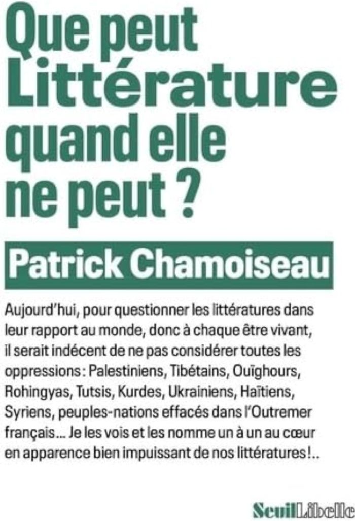 Couverture du livre « Que peut littérature quand elle ne peut ? » de Patrick Chamoiseau, librairie Les Contes Infusés à Corte