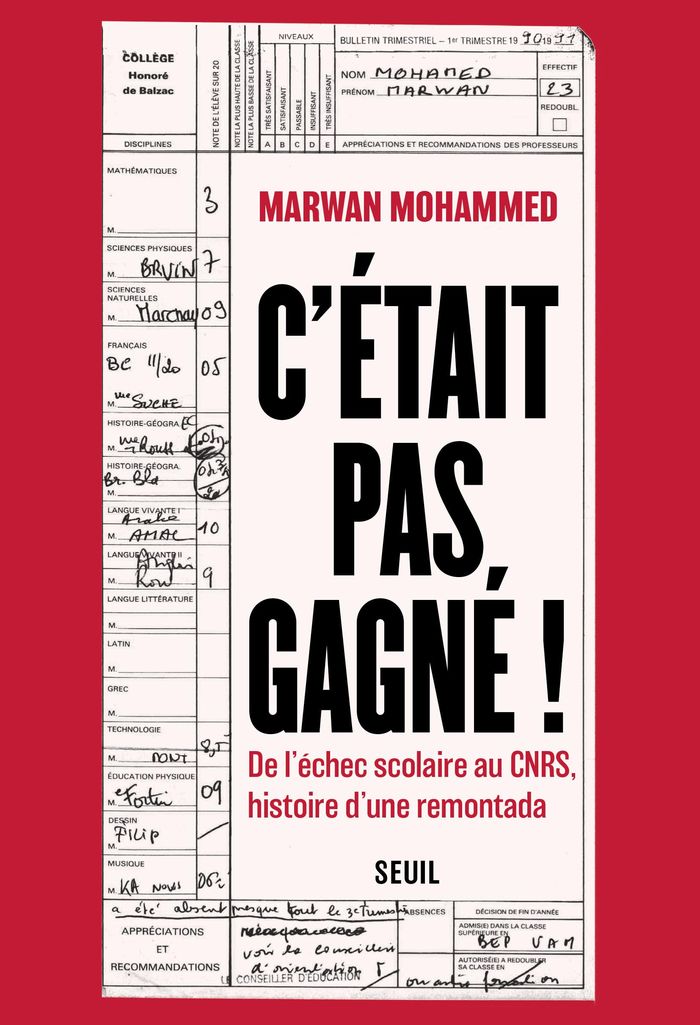 Couverture du livre « C'était pas gagné ! : de l'échec scolaire au CNRS, histoire d'une remontada », librairie Les Contes Infusés à Corte