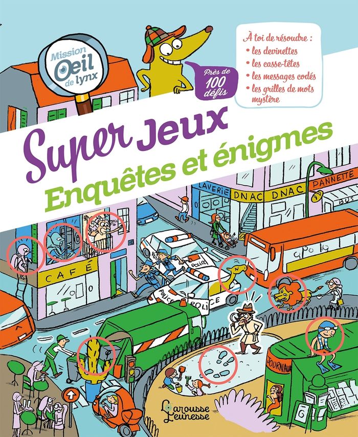 Couverture du livre « Super jeux, enquêtes et énigmes » de Aurore Meyer, librairie Les Contes Infusés à Corte