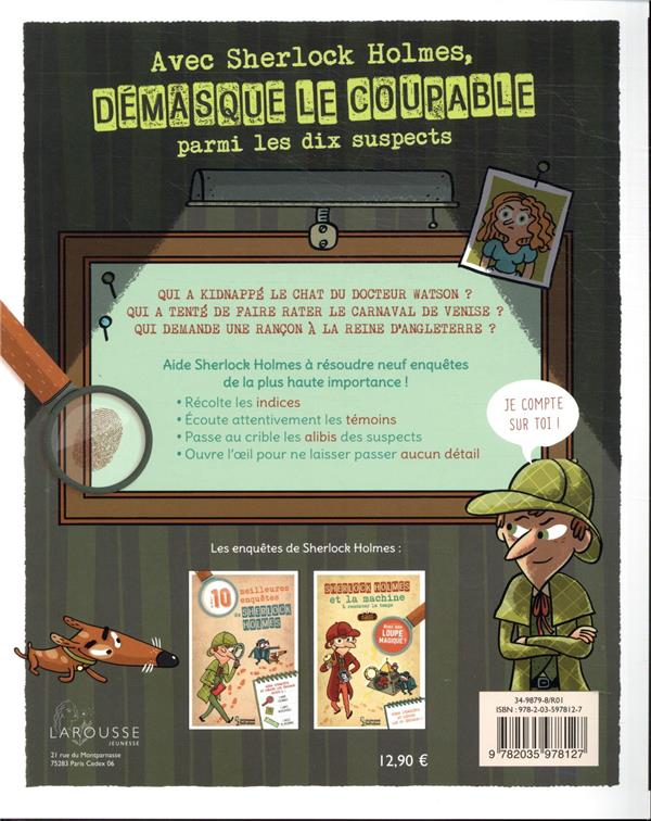 Quatrième de couverture de « Devine qui est le coupable : avec Sherlock Holmes »