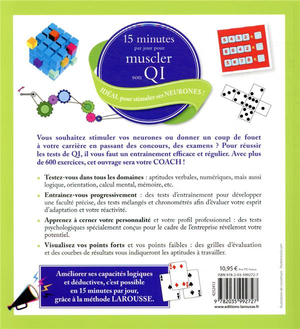 Quatrième de couverture de « 15 minutes par jour pour muscler son QI »