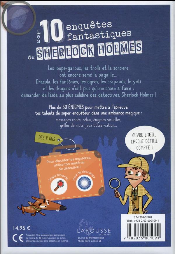 Quatrième de couverture de « Les 10 enquêtes fantastiques de Sherlock Holmes »