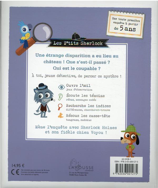 Quatrième de couverture de « Disparition au château ! »