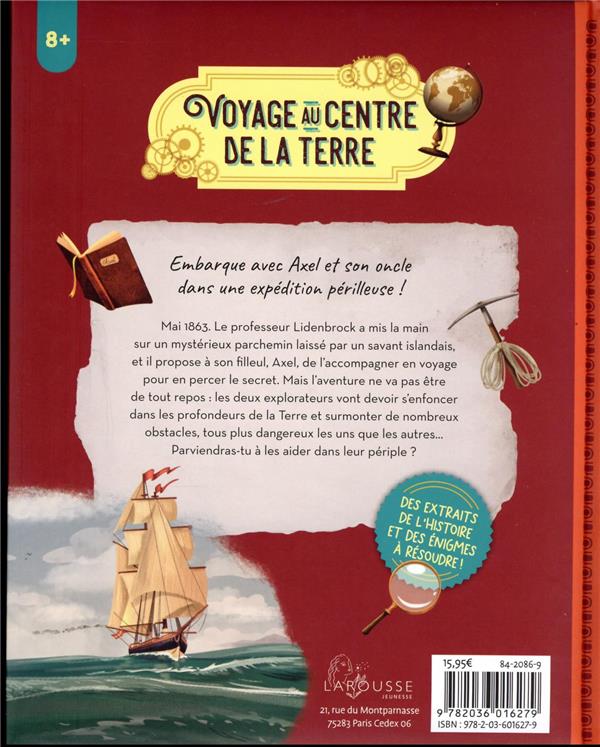 Quatrième de couverture de « Voyage au centre de la Terre : mission Jules Verne »