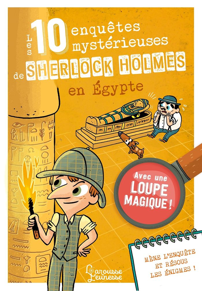 Couverture du livre « Les 10 enquêtes mystérieuses de Sherlock Holmes en Égypte » de Sandra Lebrun, librairie Les Contes Infusés à Corte
