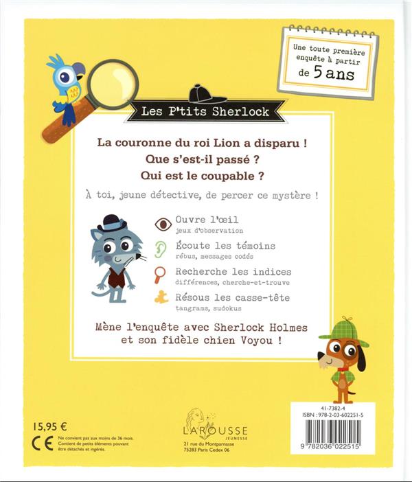 Quatrième de couverture de « Panique dans la savane ! »