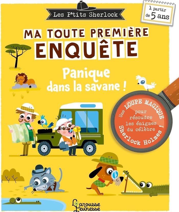 Couverture du livre « Panique dans la savane ! » de Sandra Lebrun, librairie Les Contes Infusés à Corte