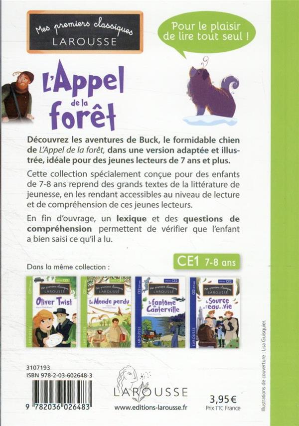 Quatrième de couverture de « L'appel de la forêt »
