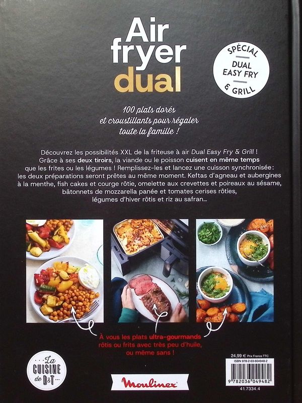 Quatrième de couverture de « Air fryer dual : la machine aux deux tiroirs »