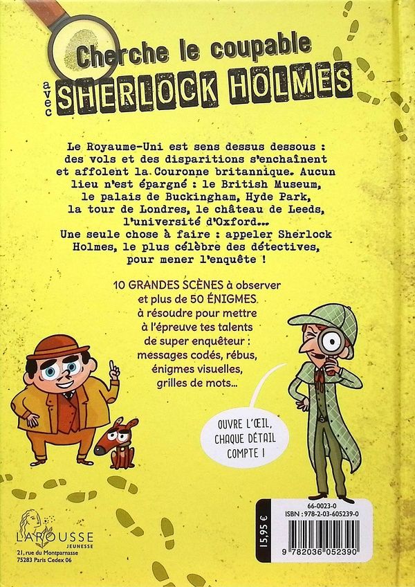 Quatrième de couverture de « Cherche le coupable avec Sherlock Holmes »