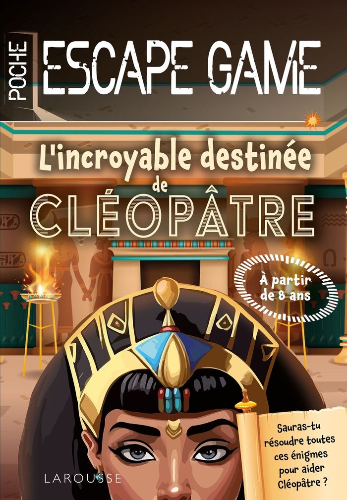 Couverture du livre « L'incroyable destinée de Cléopâtre » de Valérie Cluzel, librairie Les Contes Infusés à Corte