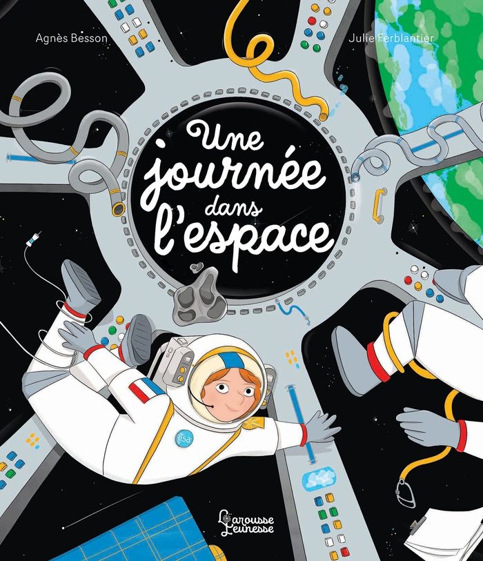 Couverture du livre « Une journée dans l'espace » de Agnès Besson, librairie Les Contes Infusés à Corte