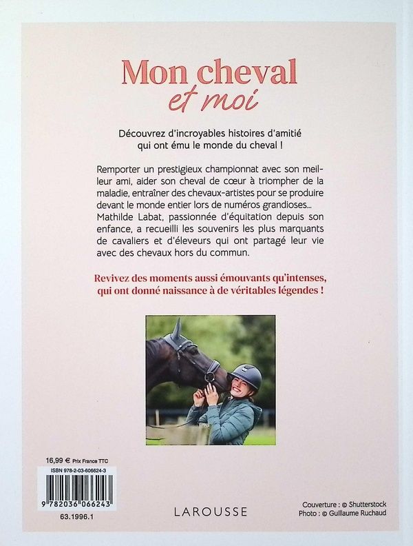 Quatrième de couverture de « Mon cheval et moi »