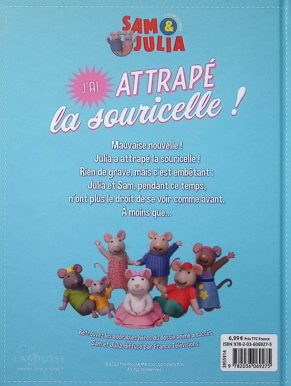 Quatrième de couverture de « J'ai attrapé la souricelle ! »