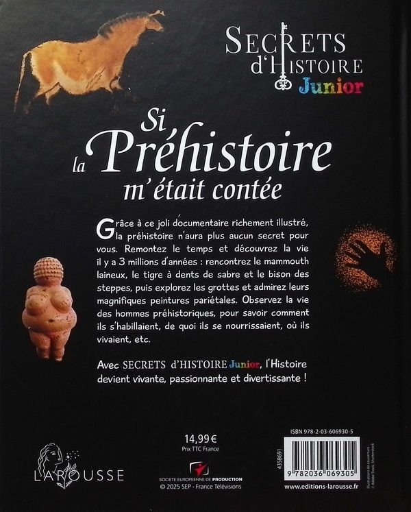 Quatrième de couverture de « Si la Préhistoire m'était contée »
