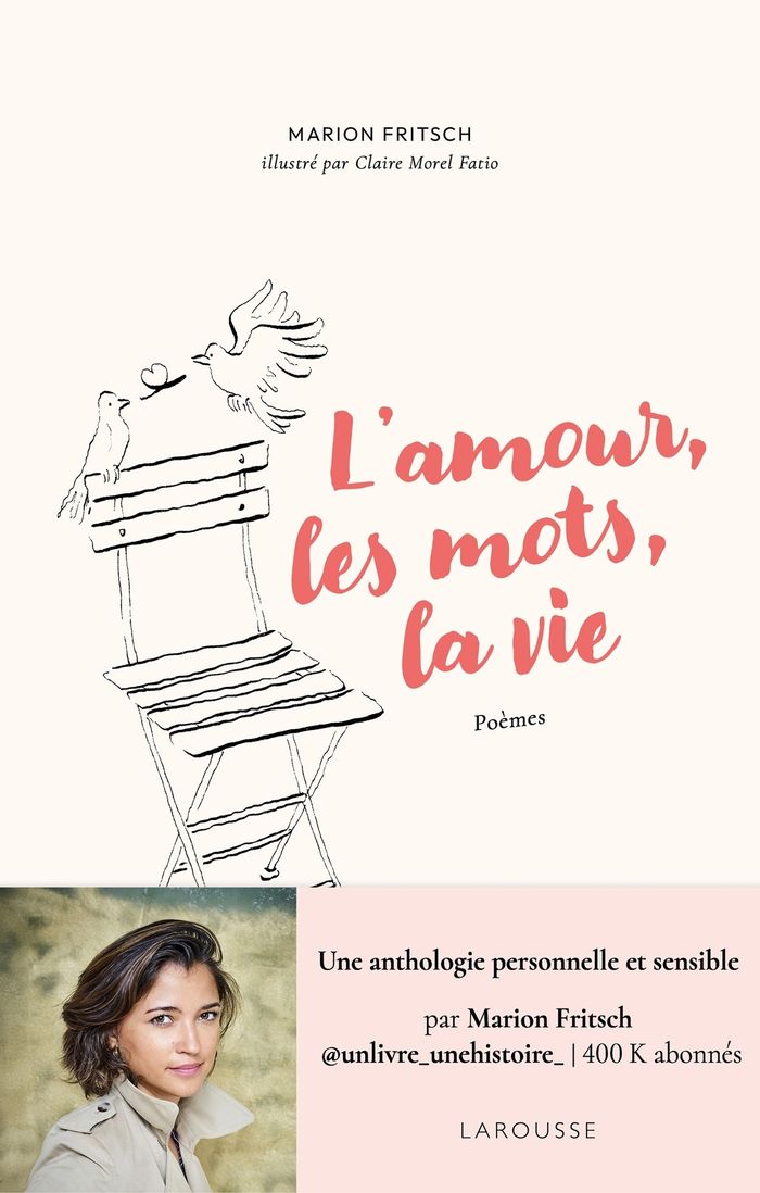 Couverture du livre « L'amour, les mots, la vie : poèmes » de Marion Fritsch, librairie Les Contes Infusés à Corte