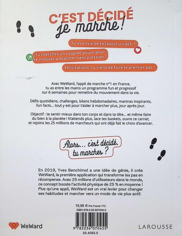 Quatrième de couverture de « C'est décidé, je marche ! »