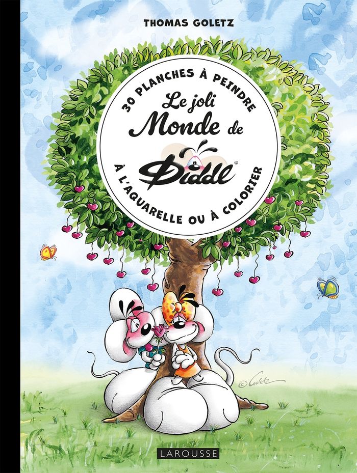 Couverture du livre « LE JOLI MONDE DE DIDDL : 30 PLANCHES A PEINDRE A L'AQUARELLE OU A COLORIER » de Xxx, librairie Les Contes Infusés à Corte