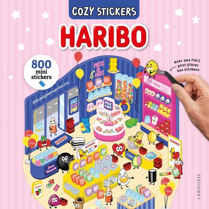Couverture du livre « COZY STICKERS - HARIBO » de Manon Muraca, librairie Les Contes Infusés à Corte