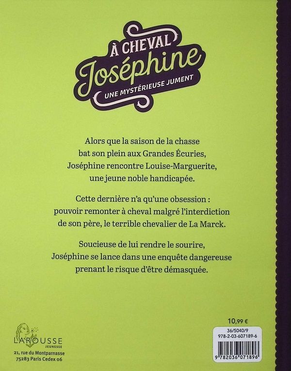 Quatrième de couverture de « Une mystérieuse jument »