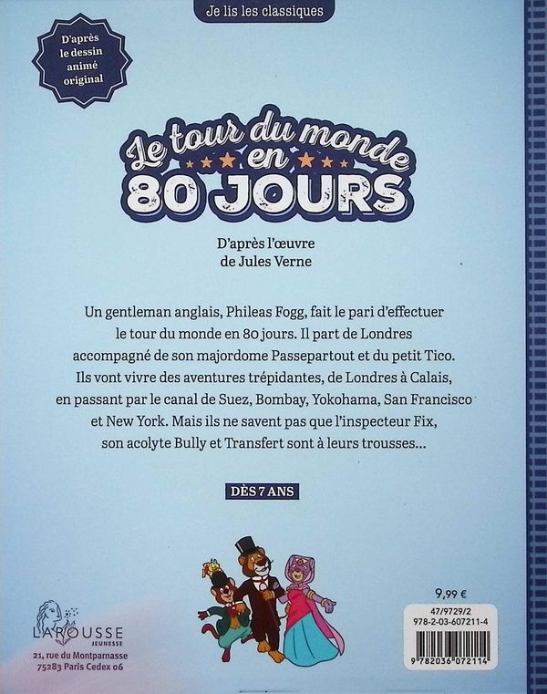 Quatrième de couverture de « Le tour du monde en 80 jours »