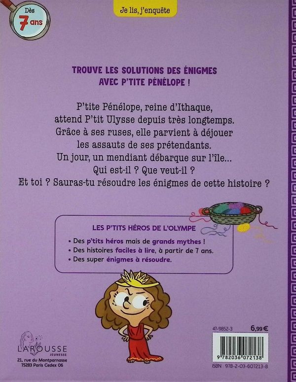 Quatrième de couverture de « Pénélope la rusée »