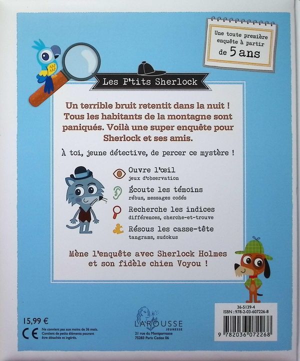 Quatrième de couverture de « Mystère à la montagne »
