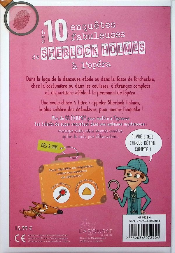 Quatrième de couverture de « Les 10 enquêtes fabuleuses de Sherlock Holmes à l'opéra »