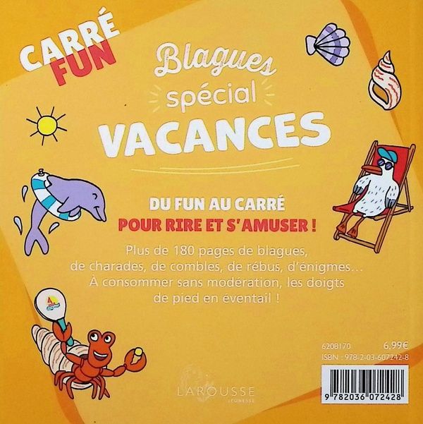 Quatrième de couverture de « Blagues spécial vacances »