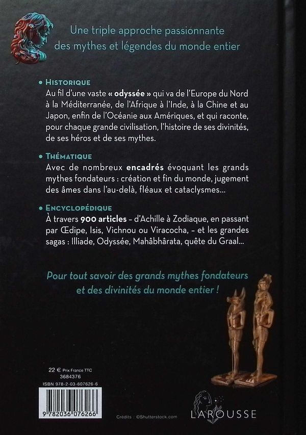 Quatrième de couverture de « Le petit Larousse des mythologies du monde »