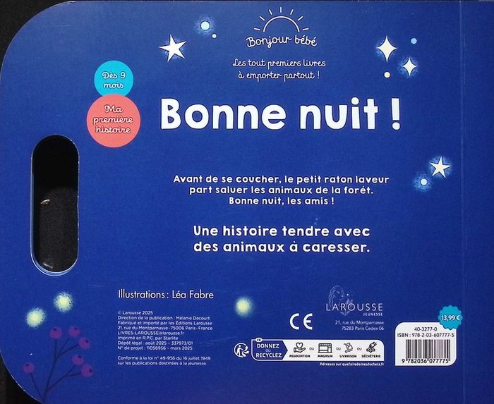 Quatrième de couverture de « Bonne nuit ! »