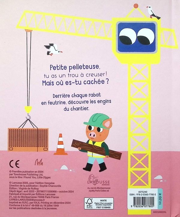Quatrième de couverture de « Où es-tu petite pelleteuse ? »