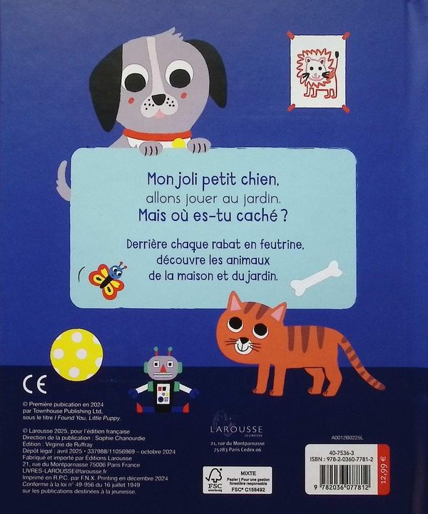 Quatrième de couverture de « Où es-tu petit chien ? »