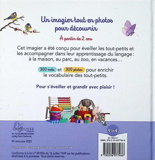 Quatrième de couverture de « Mon mini-imagier des petits »