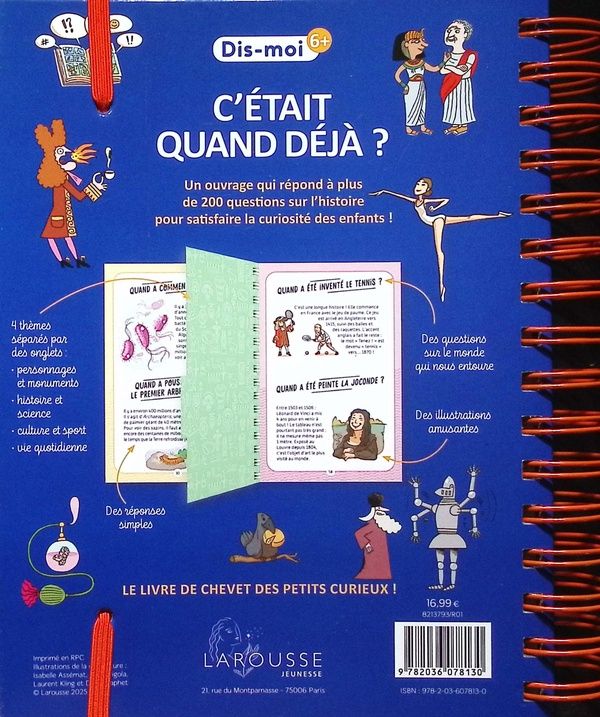 Quatrième de couverture de « C'était quand déjà ? : plus de 200 questions ! »