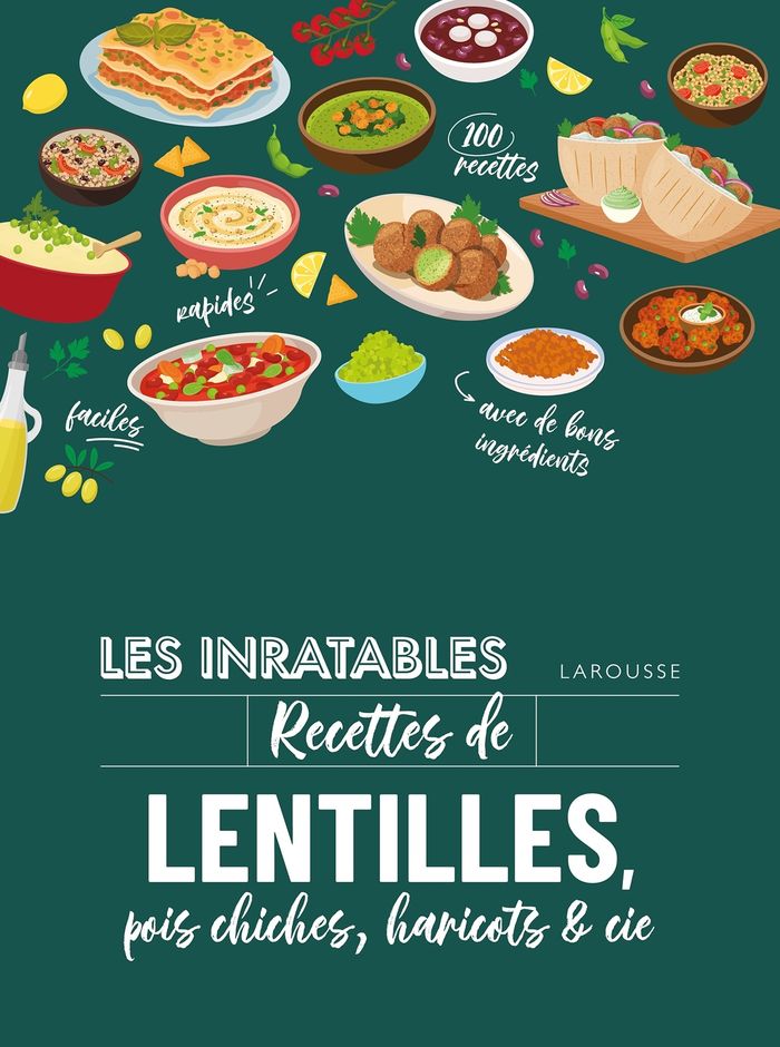 Couverture du livre « Recettes de lentilles, pois chiches, haricots & Cie » de Collectif, librairie Les Contes Infusés à Corte