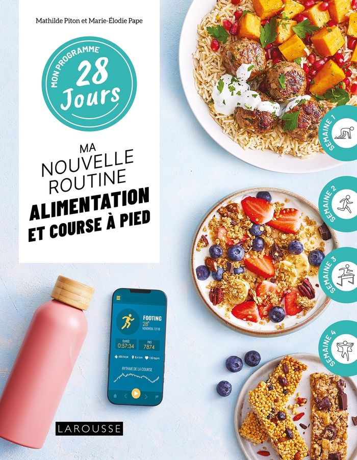 Couverture du livre « Ma nouvelle routine alimentation et course à pied » de Mathilde Piton, librairie Les Contes Infusés à Corte
